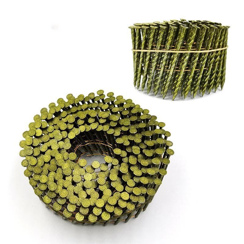 0.083 * 2 inch gegalvaniseerde spoel nagel witte verf draad schakel nagels voor pallet hout