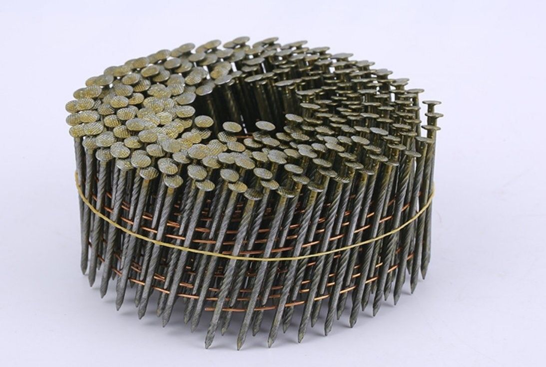0.083 * 2 inch gegalvaniseerde spoel nagel witte verf draad schakel nagels voor pallet hout