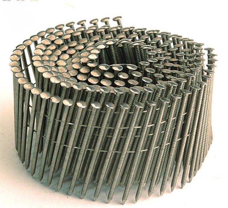0.083 * 2 inch gegalvaniseerde spoel nagel witte verf draad schakel nagels voor pallet hout