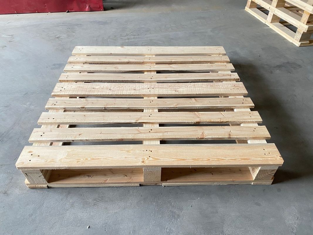 Vast hout warmtebehandelde pallets Duurzaam vierwegpallet voor vorkheftruck