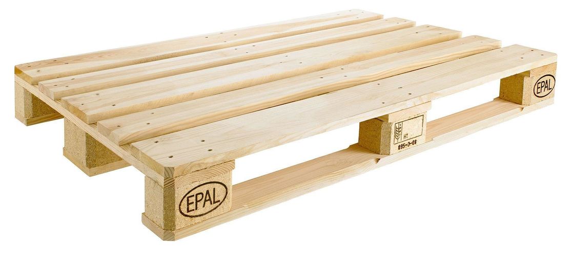Logistiek opslag Ispm warmtebehandelde pallets Vier kanten in vork Houten euro pallets