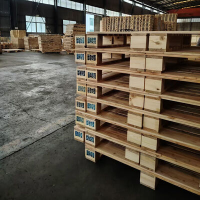Goede prijs Houten pallet met vier kanten, enkelzijdig vrachtpallet 1200 x 1000 mm voor magazijntransport online